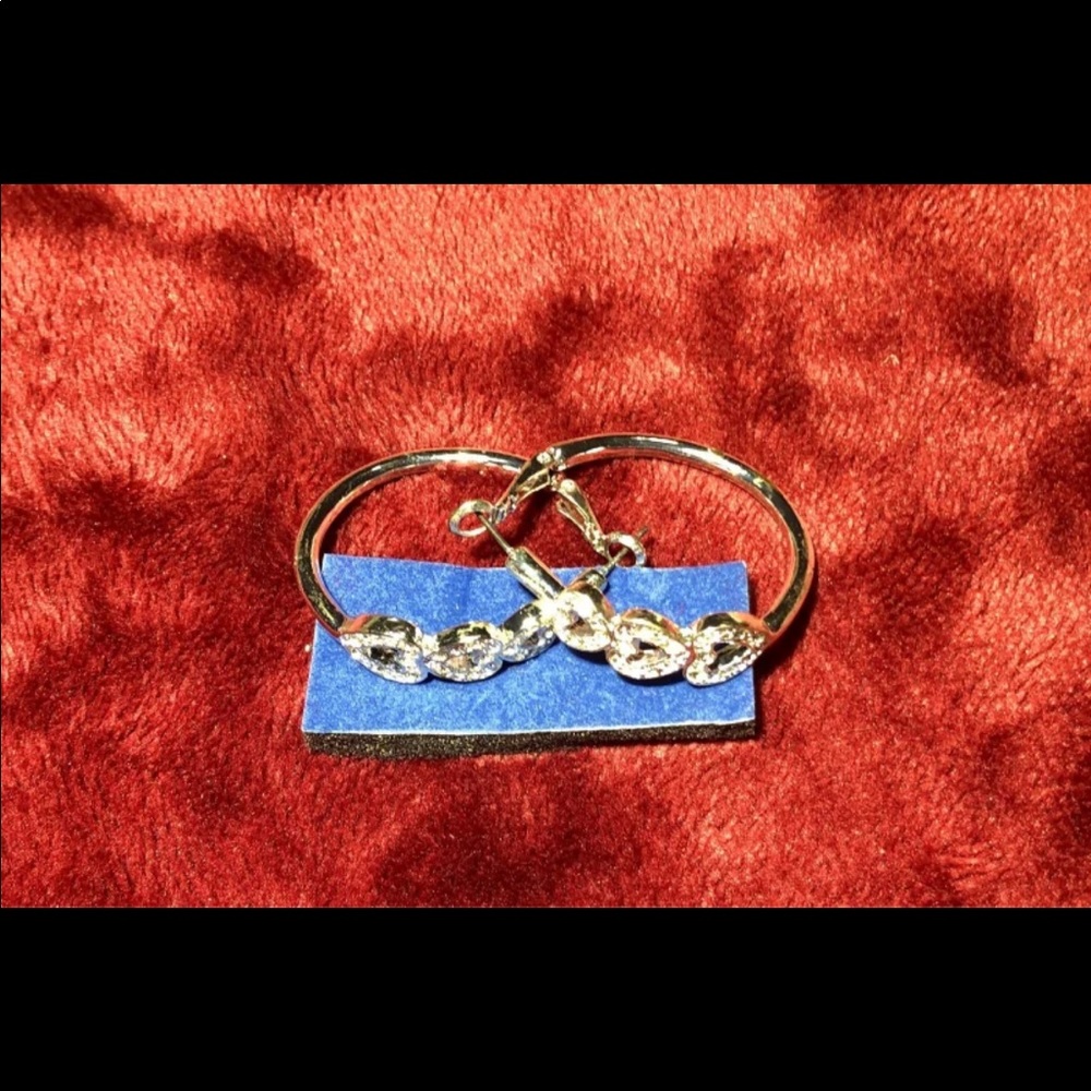 Necklace and earrings.